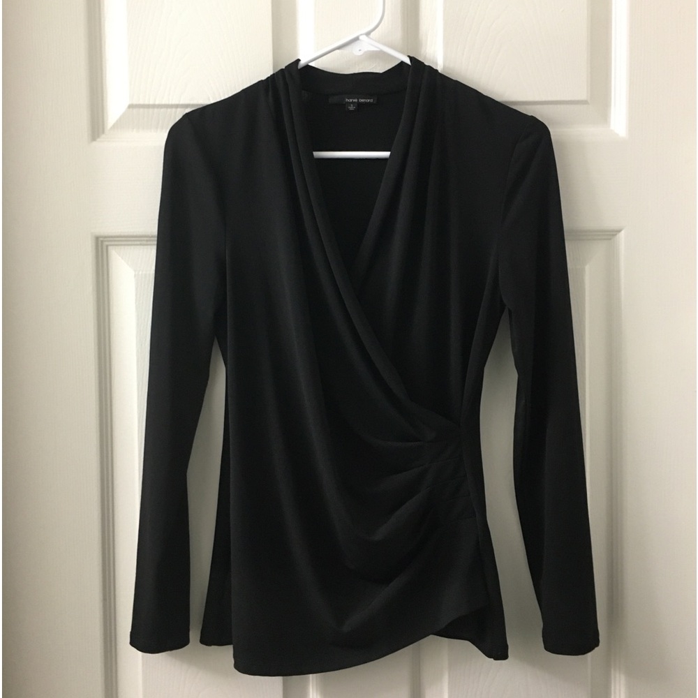 Elegantly Draped Long-sleeved Top